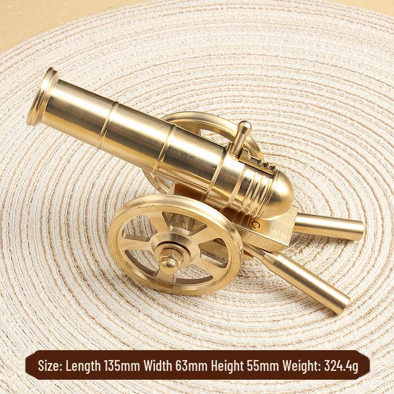 

Миниатюрный орнамент из итальянской пушки из чистой латуни - модное украшение для домашнего/офисного рабочего стола и креативный подарок