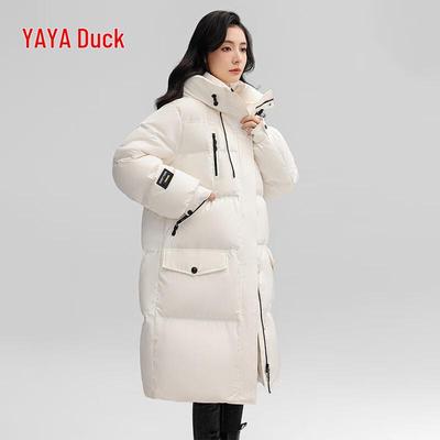 Yaya Damen Kapuzen-Daunenjacke Mittellang