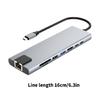 Professional USB C Dock 8 Port Expansion  HDTV USB3.0 USB2.0 PD100W Ri45 Docking Station for PC Laptop Accessories