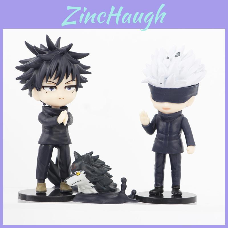 Adorable Jujutsu Kaisen Figures Set With Pvc Dolls Of Gojo Itadori Nobara And Megumi