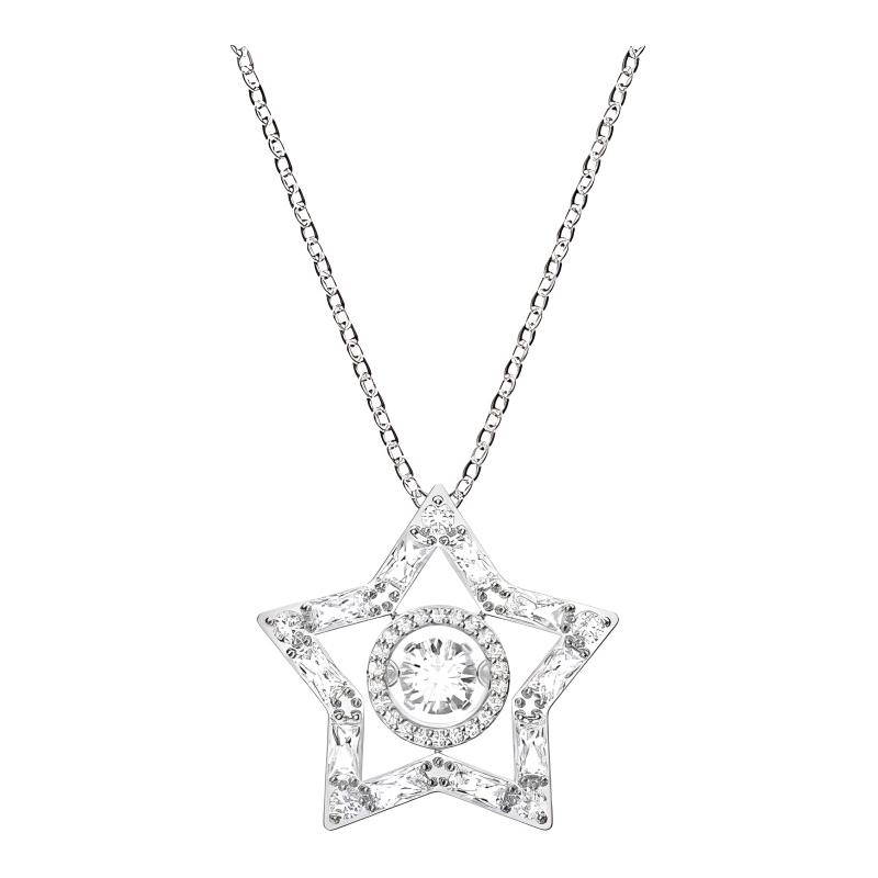 Swarovski Stella Mixed Cut Star Rhodium Plated Necklace Women s 5617919 белый