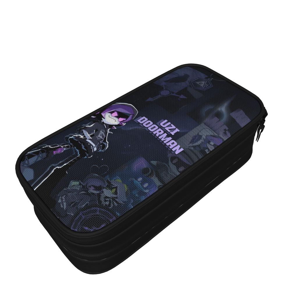 Murder Drones Pencil Cases Cute Uzi Doorman Purple Aesthetic Pencil Bags Girl Boy Storage Students School Gifts Pencilcases