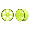 Yokomo High Traction Wheels (Yellow) 2-Pack for Drift, 6mm Offset, RP-6313Y6A