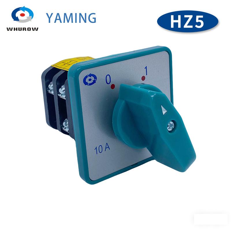 10A Silver Contact 1.7kw Two Positions Universal Rotary Cam Changeover Combination Switch HZ5-10/1.7 L02