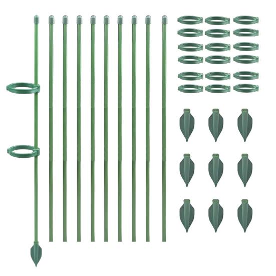 Extendable Plant Stakes Plant Support Stakes Set with Movable Clips Adjustable Monstera Support Stakes for Indoor Outdoor Plants Tomato Orchid