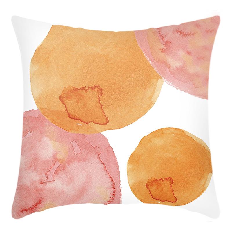 Nordic INS Style Simple Line Painted Geometric Splicing Pillow Cushion Cover