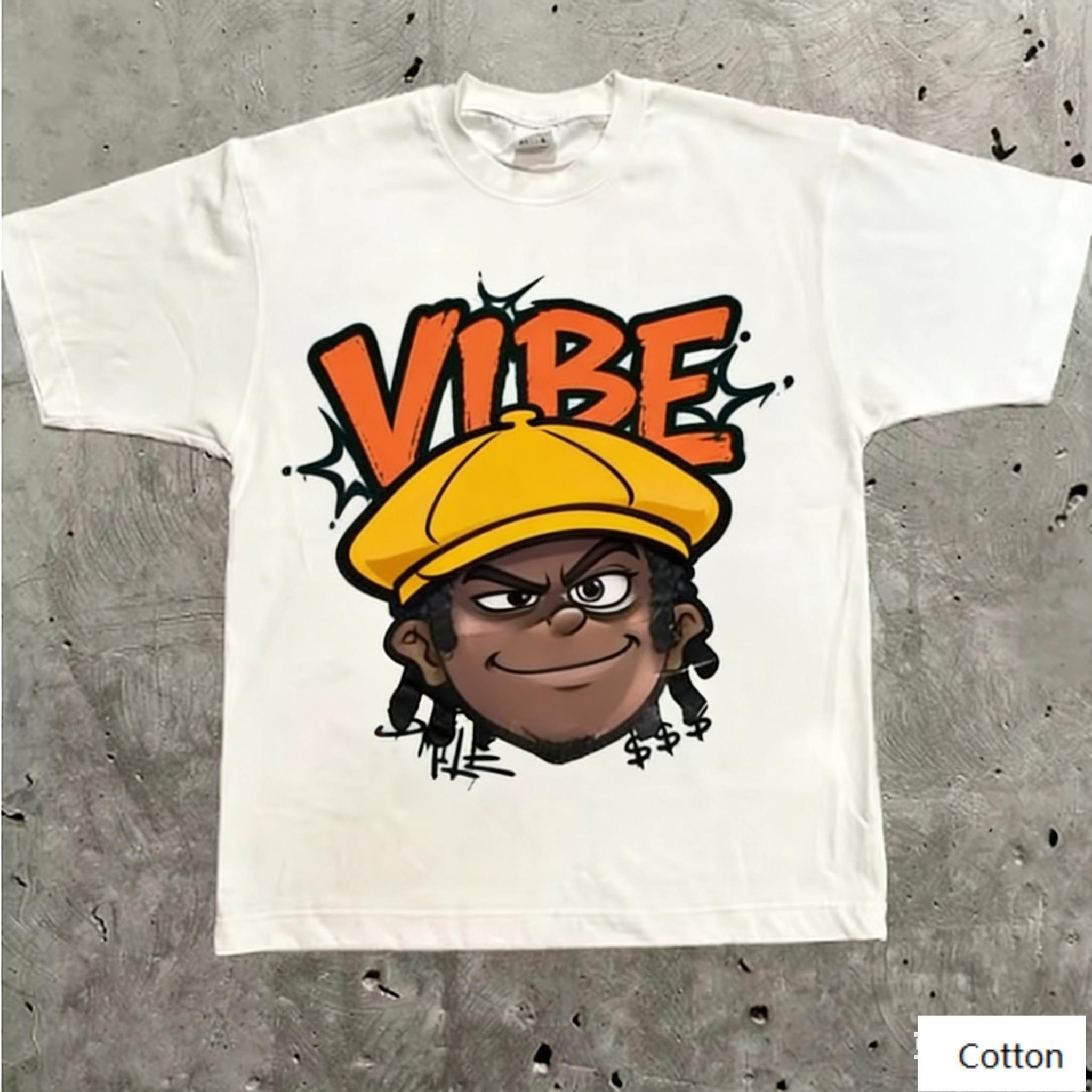 

Vintage 90s HipHop Unisex Cotton TShirt with Retro Cartoon Character Art and Graffiti Print Retro Streetwear Tee 4XL