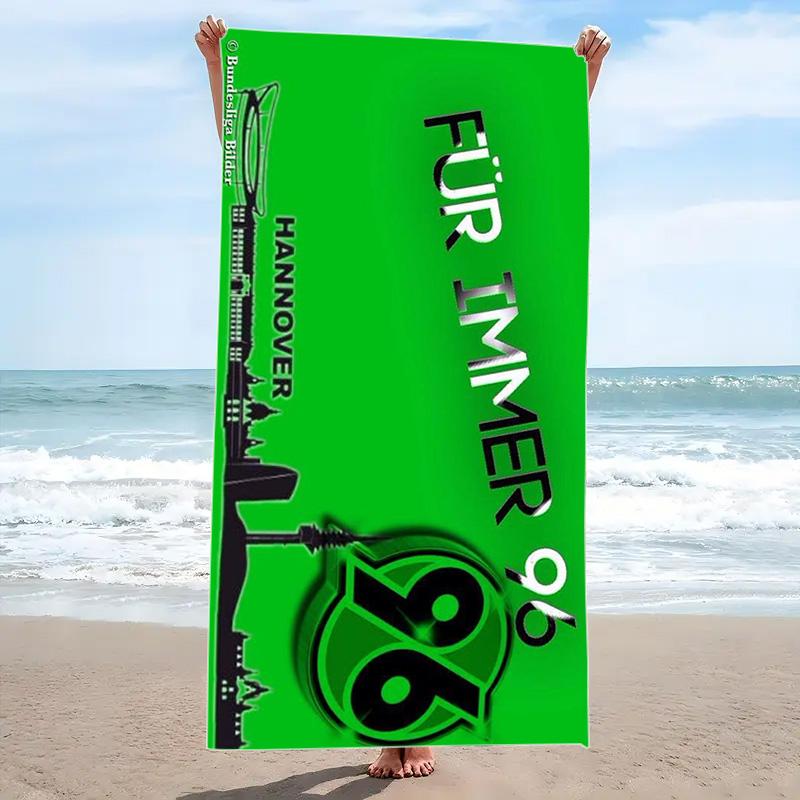 Hannover 96 Logo Print Beach Towel, Large Soft Quick Dry Towel for Beach Camping Swimming
