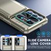 With Card Holder Sliding Camera Cover And Stand For Samsung Galaxy S26 Ultra Phone Case, Anti-Fall PC+TPU Wallet Case-Champagne