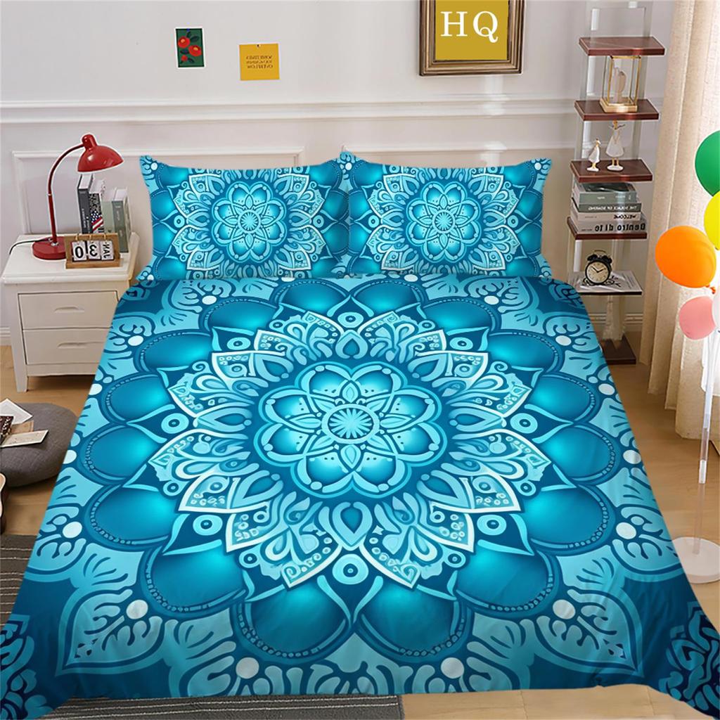 3D Digital Printing Bedding Set Bohemian Datura Quilt Cover Pillow Case Home Bedding Set AU/EU/US Full Size Single/Double Bed
