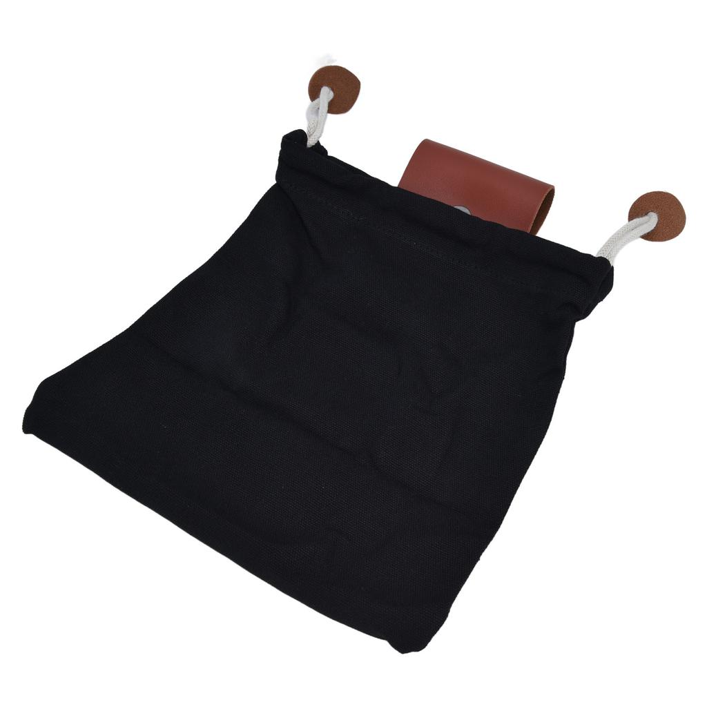Foraging Pouch PU Leather Canvas Fruit Picking Storage Bag Waist Hanging Tool Bag for Outdoor