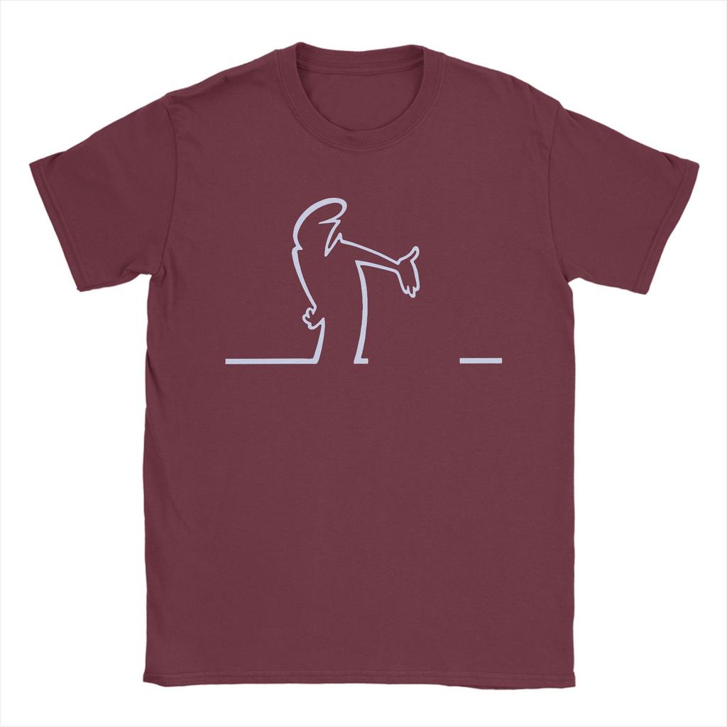 Roliga La Linea Lineman Streken Tecknad T-shirts Unisex Bomull Kortärmad Badum Badum Linus O-hals SommartopparToppar