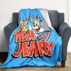 1pc Tom Jerry Flannel Throw Blanket Lightweight Soft Warm All Season Blanket for Sofa, Bed, Travel,L1028109