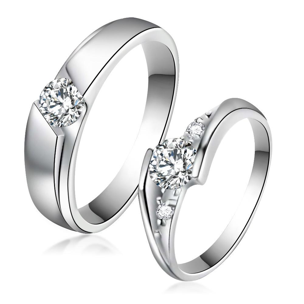 925 Sterling Silver Couple Rings – High-End, Simple, Versatile Gift for Friends, Male & Female