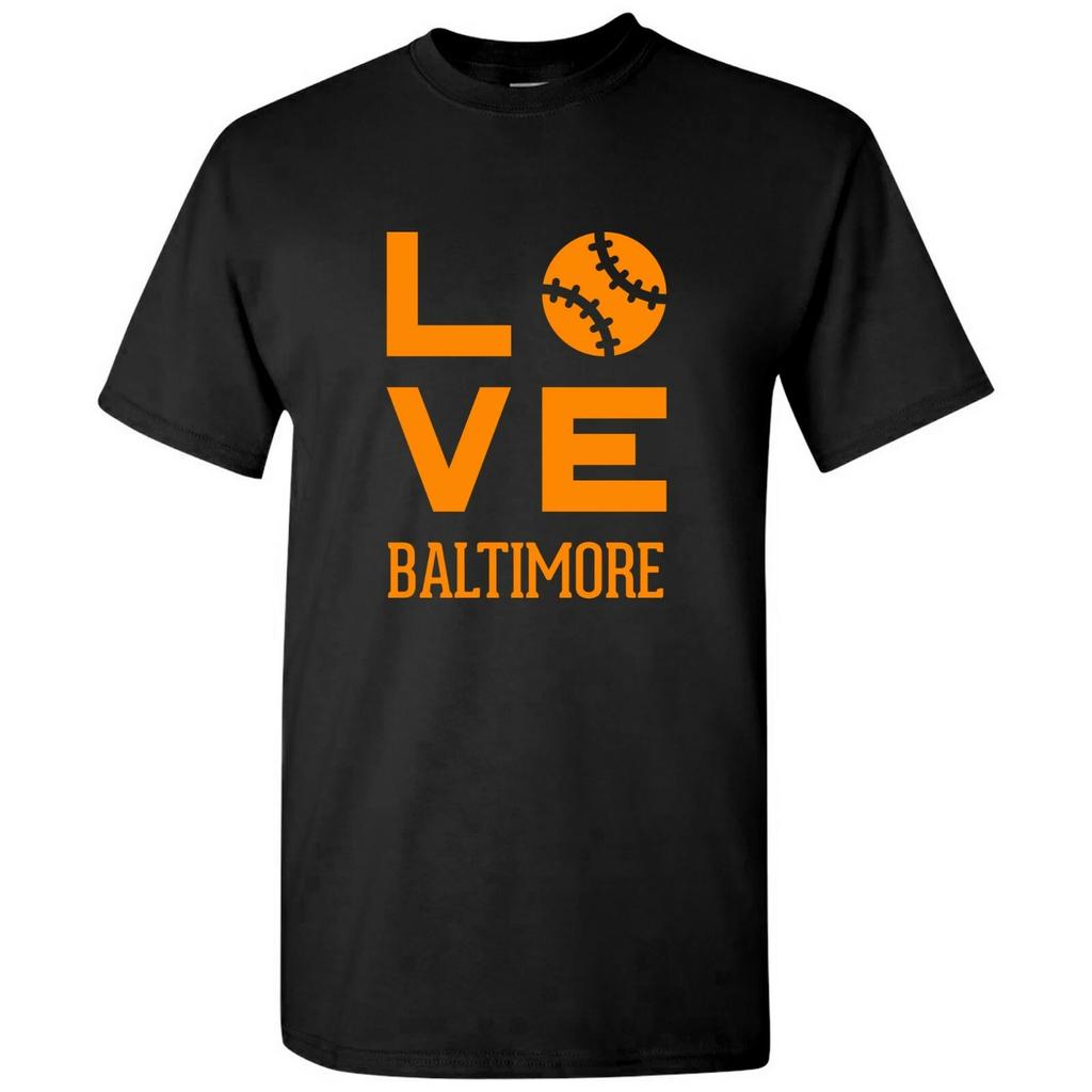 Baltimore Love Baseball - League Team Hometown Sports Majors T Shirt - Black