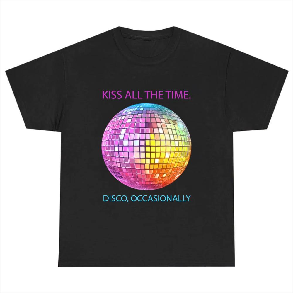 Kiss All The Time Disco Occasionally Harry Styles 2026 Album Unisex 100cotton Shirt Summer ONeck Vintage Clothes S