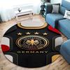 Germany National Football Team Round Area Rug,Carpet Rug for Living Room Bedroom Sofa Playroom Decor,Non-slip Floor Mat