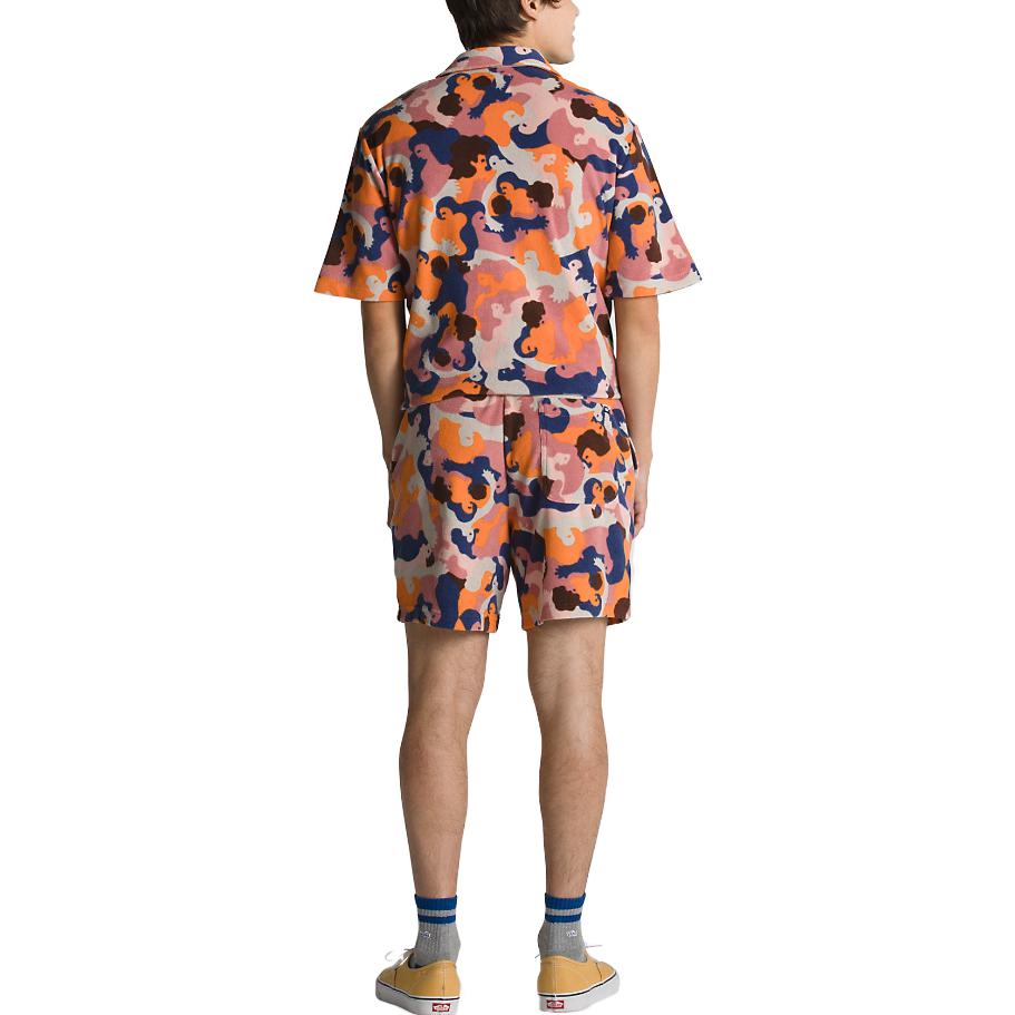 Vans Queer Poets Tyris Winter Shorts Full Print Mid Waist Tied Straight Casual Shorts Men shorts Multicolor VN0008FTBE5