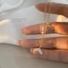 Temperament Micro-Inlaid Zircon Fish Tail Necklace Collarbone Chain The Same Mermaid Tail Double Tail Collarbone Chain