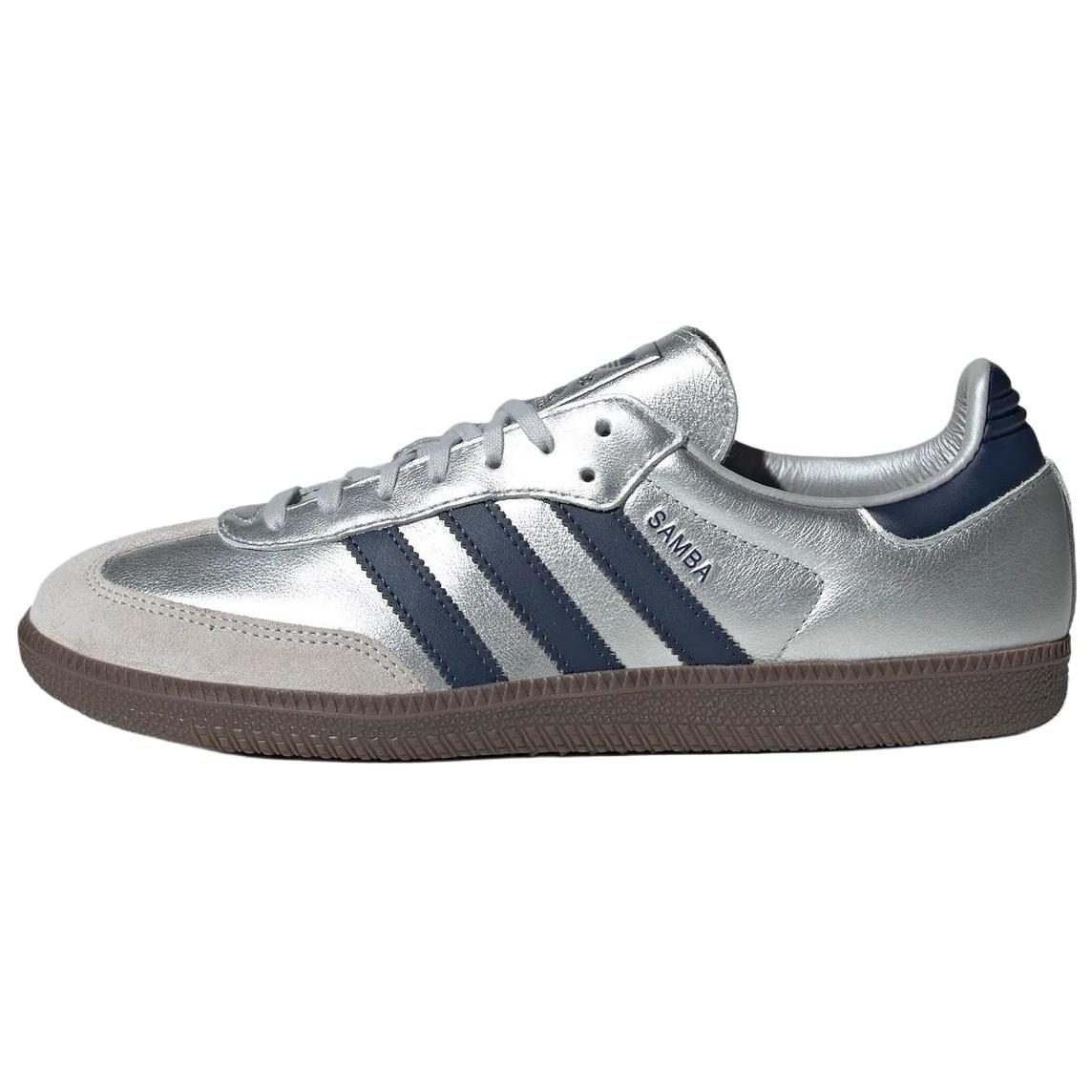 Adidas Originals Samba Og Comfortable Fit Training Shoes Unisex Shoes Silver Blue LA2685 38⅔