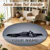Round Rug Custom NameKendrick Lamar Pattern Non Slip Carpet Home Floor Decor