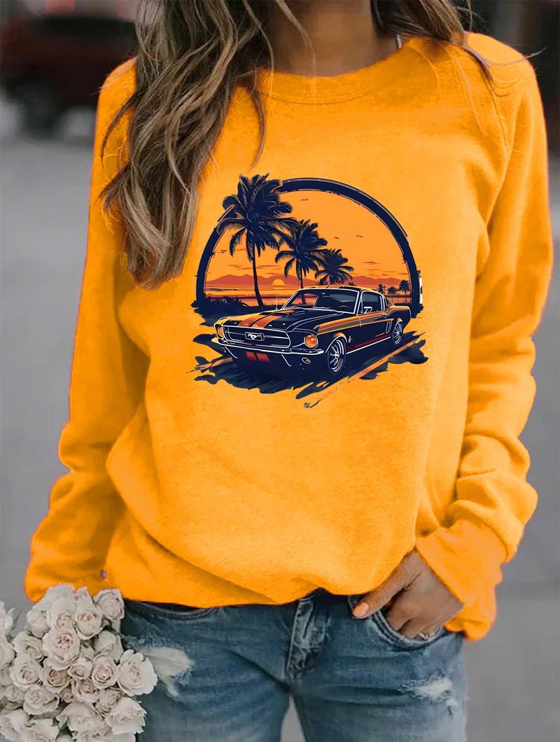 

Шикарная женская зимняя толстовка с круглым вырезом и длинными рукавами, доступная в различных модных узорах. S