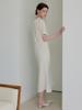 Mommet Brill Tie Mermaid Dress Cream