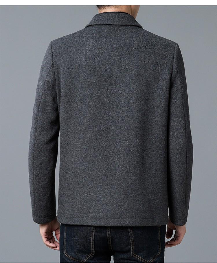 2025 Autumn/Winter Men's Wool Coat: Business Casual Lapel Jacket