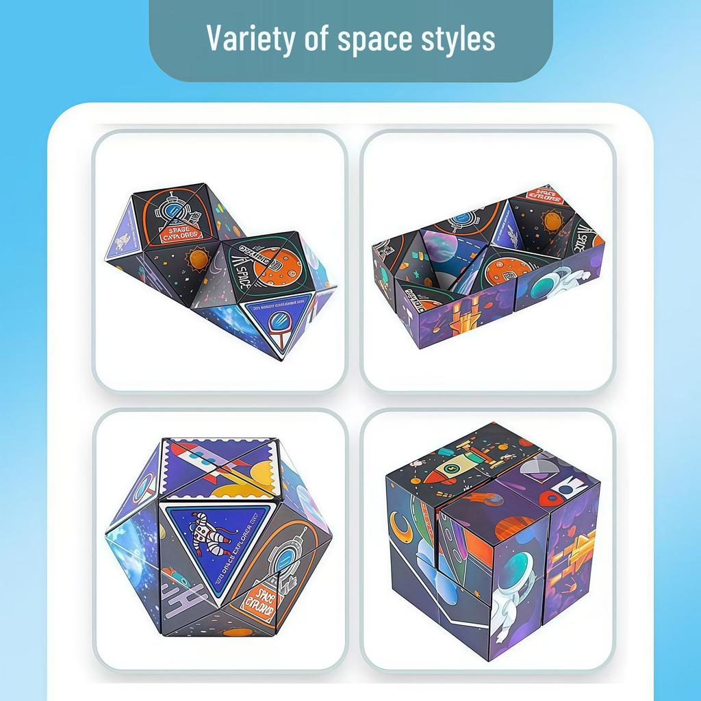3D Geometric Magnetic Rubik's Cube: Endless Puzzle Toy for Kids' Cognitive Development