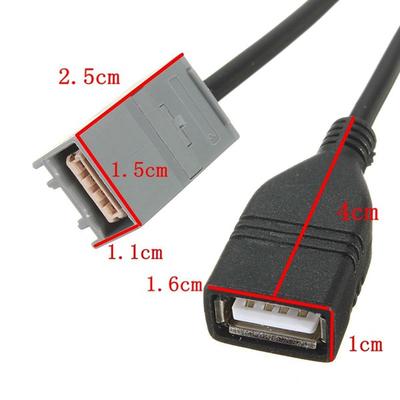 Adaptateur de câble USB auxiliaire (versions 2008 et suivantes) pour Civic Jazz/Cr-V Accord/Cr-Z 09-13 MP3