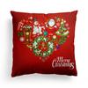 Christmas Cartoon Print Pattern Cushion Cover Home Living Room Sofa Decoration Square Polyester Throw Pillow Cover 45x45cm