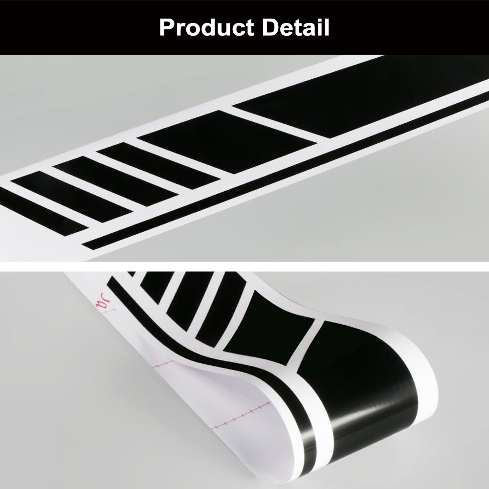 2ks 220x14cm Sportovní závodní dlouhé pruhované samolepky na boky auta Vinylová fólie Dekály Samolepka pro kutily Automobily Příslušenství pro auta