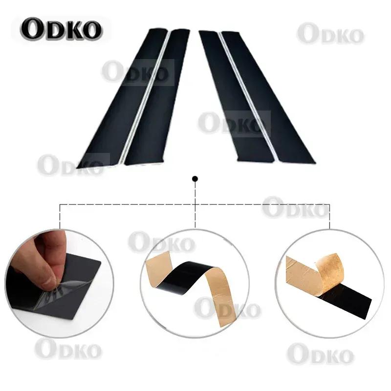 4Pcs/Set Carbon Fiber Black Pillar Post Cover For Peugeot 307 Hatchback/Sedan 2004-2013 Door Trim Window Molding Car Stickers