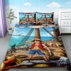 One Piece 3Pcs Duvet Cover Luffy Cartoon Bedding Set Quilt Cover Soft And Comfortable For Bedroom Decor Queen King