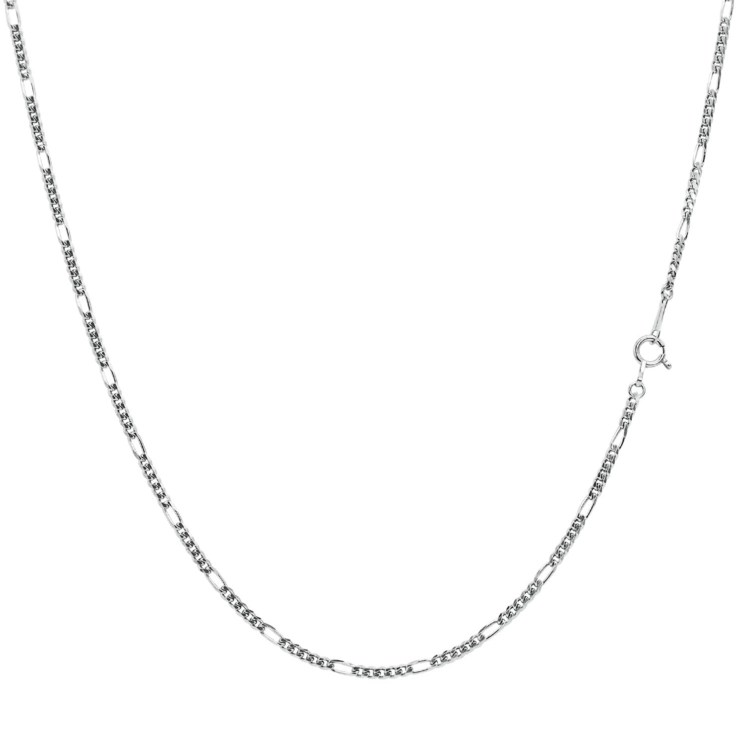 

Necklace Chain Figaro Pt850 Platinum Wire Diameter Width 2mm Length 45cm [Lara Christie] 0.6 lc97-0041-pt-45 білий