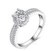 925 Sterling Silver Wedding Ring For Women White AAA Cubic Zirconia Lady Anniversary Gift Jewelry