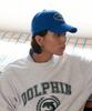 DOLPHIN WAVE APPAREL Oval Dolphin Ball Cap Blue