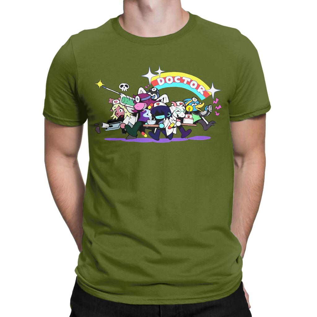Deltarune Cartoon Mens T Shirts  Cool Tee Shirt Short Sleeve Crew Neck TShirts Pure Cotton Birthday Present Tops