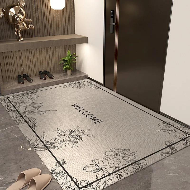 Entrance Door Mat Rectangular Doormat Hall Living Room Carpet Modern Rug Home Decoration Non-slip Floor Mats
