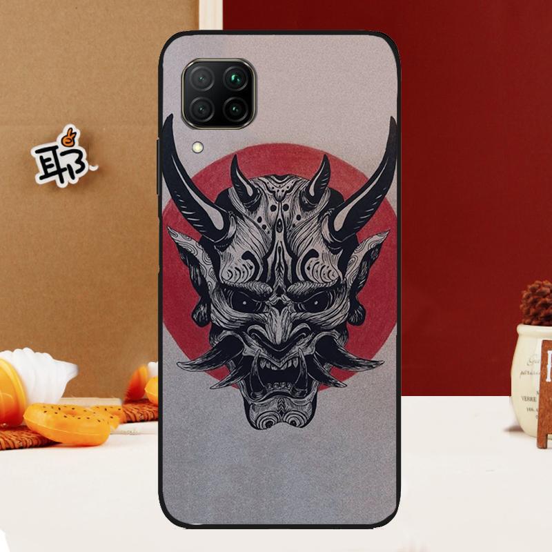 Japanese Oni Hannya Demon Mask For Huawei Nova 10 9 SE 3i 7i 8i 11i 12i Y60 Y61 Y70 Y72 Y73 Y90 Y91 P20 P30 P40 Lite Case