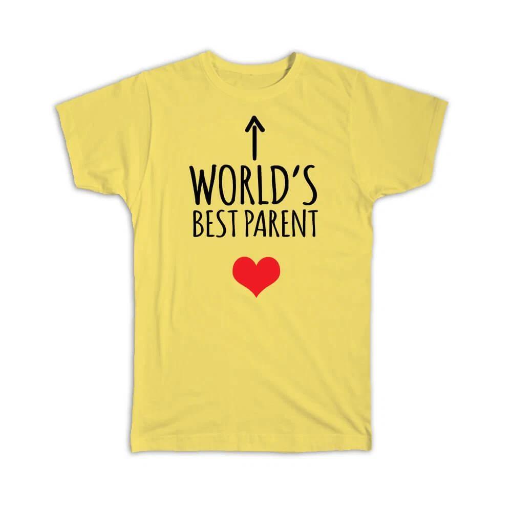 Gift T-Shirt : Worlds Best PARENT Heart Love Family Work Christmas Birthday XL