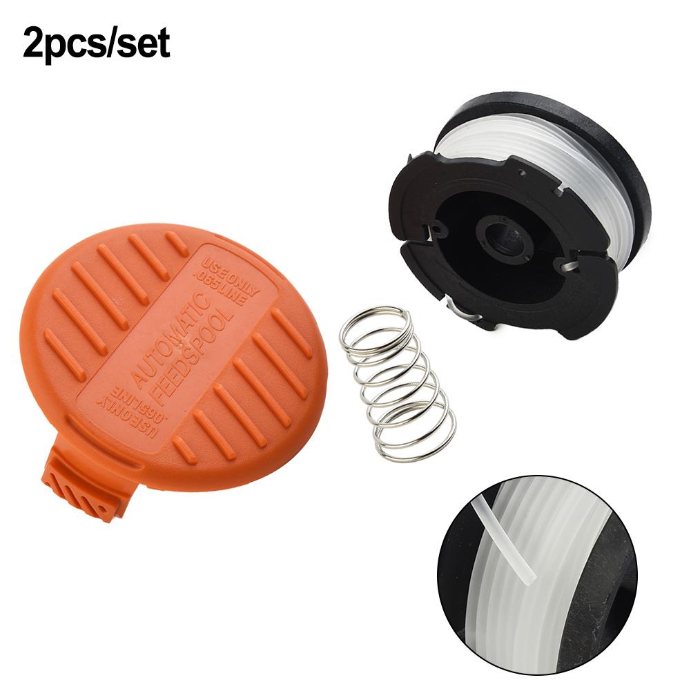 Spool Line + Cover Cap For Black And Decker BST2018/BDST182ST1/BESTE625 Set New