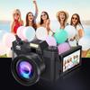 4K Digital Camera 60FPS 56MP 3in IPS Touch Screen 16X Zoom 270 Deg Rotation for Travel Camping