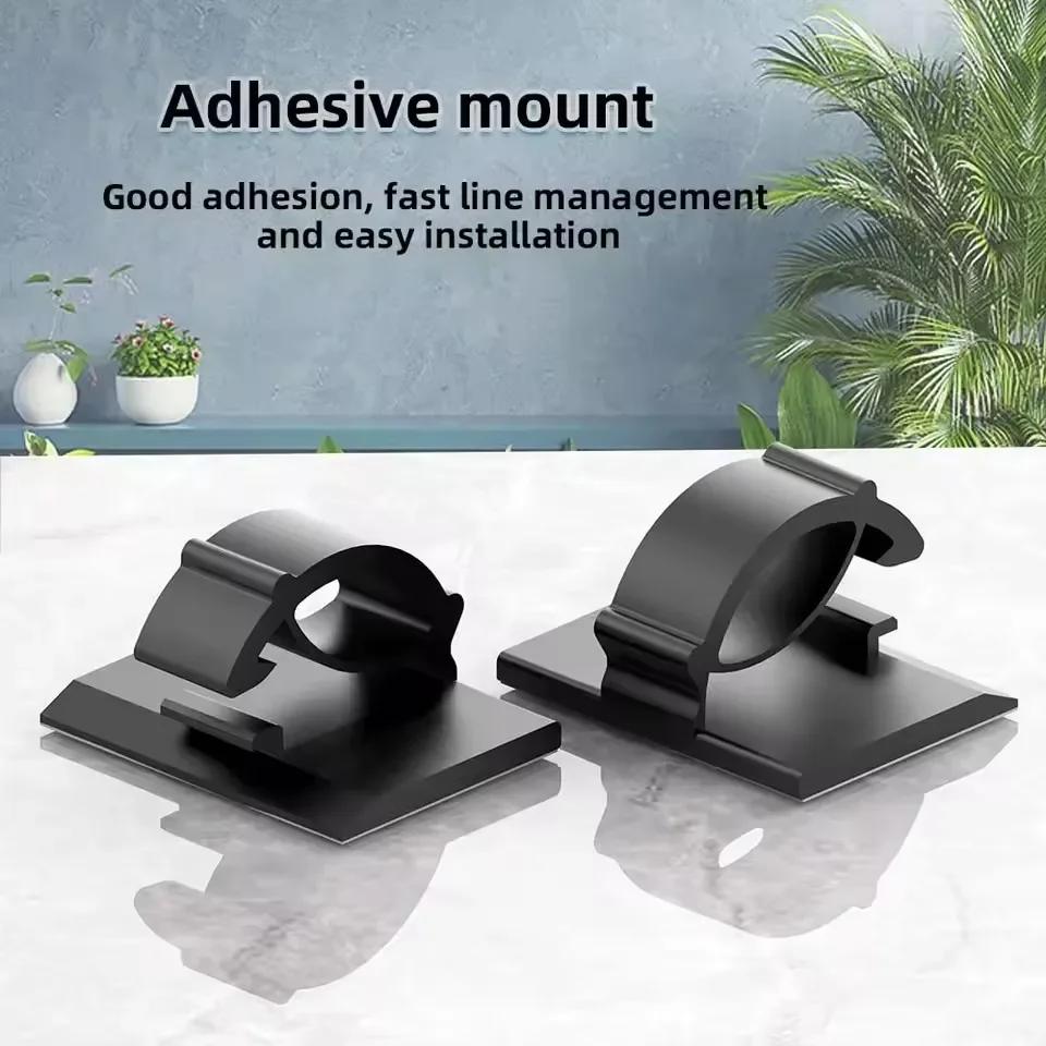 Adhesive Car Cable Charger Line Clasp Wire Cord Clip Wall Clamp Holder Management Data Line Winder Fastener Tie Fixer Organizer