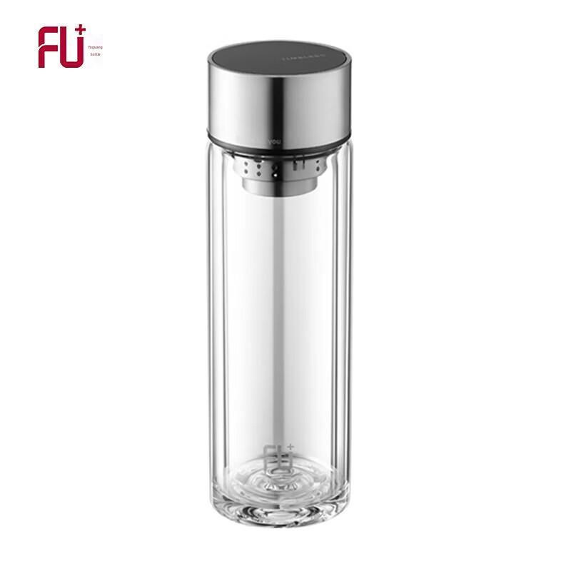 Fuguang Double Wall Glass Tea Infuser Bottle