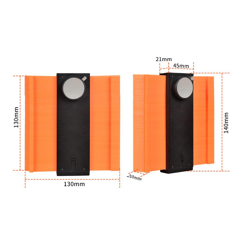 Multifunctional Contour Gauge 5 and 10 Inch Irregular Shape Measuring Tool Copy Profile Ruler for Woodwork Stone Automotive