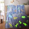 Luminous Children's Coral Fleece Flannel Blanket - Glow In the Dark Sofa or Nap Cover.