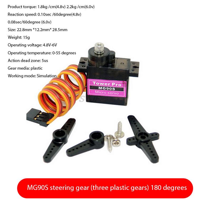 SG90 MG90S Servo Metal Gear for Model Helicopter Boat For Arduino Toy Airplane Fixed Wing Helicopter Aircraft Models 90 180 360