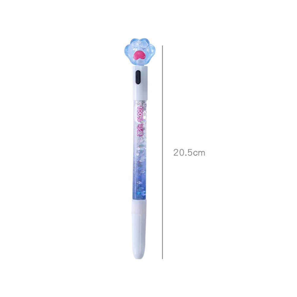 Penne Penna neutra da 0,38 mm con luce LED Penna gel zampa di gatto Penna firma Penna inchiostro nero Penna da scrittura