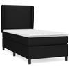 Exclusive House - Slatted Bed Base with Mattress Black 100x200 Cm Fabric
